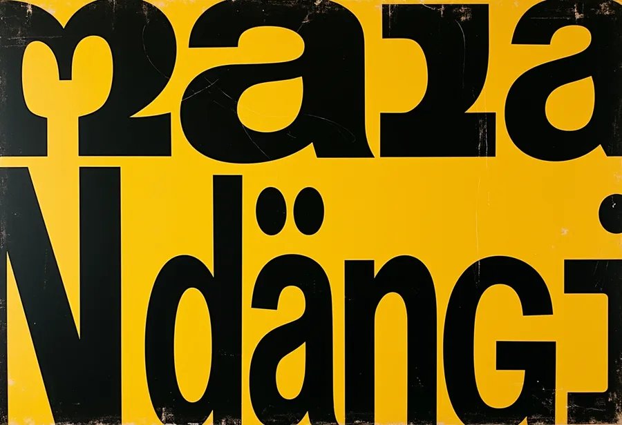 Bold typographic art — AI example
