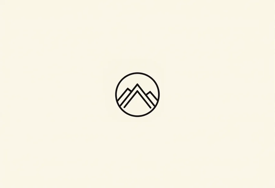Line-art logo mark — AI example