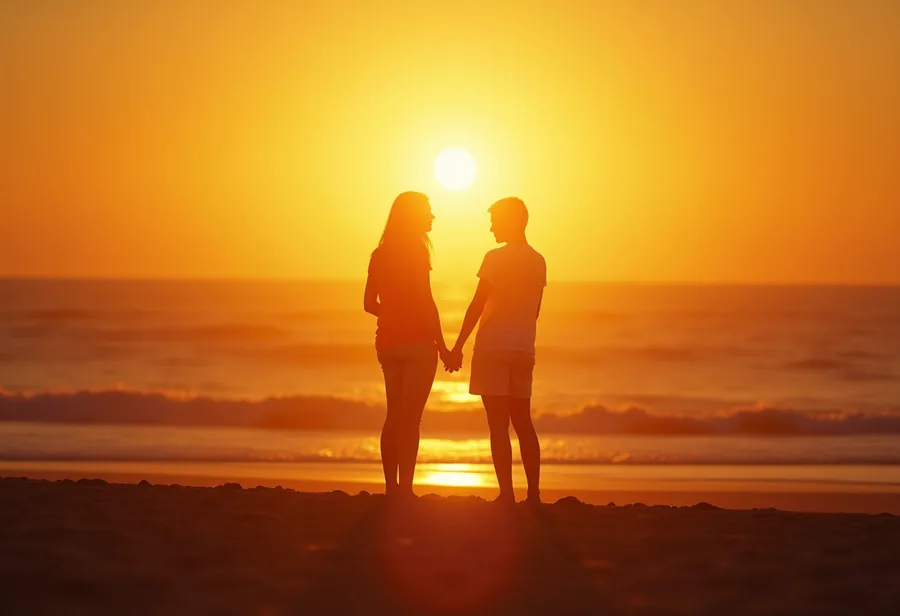 Romance golden hour — AI example